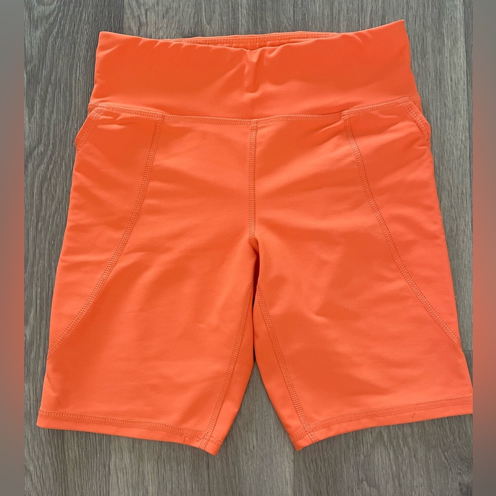 Girls Active Orange Bike Short